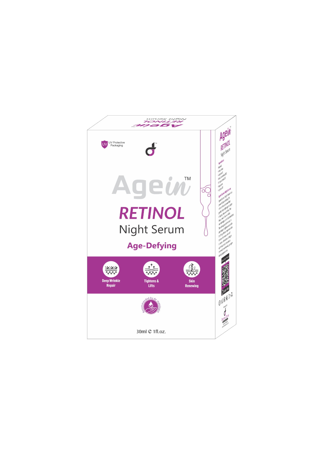agein retinol night serum